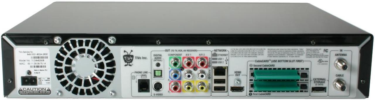 Alt view image 6 of 12 - TiVo TCD648250B 300-hour Series3 Dual Tuner HD Digital Video Recorder