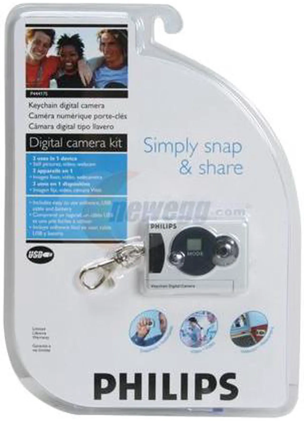 Main image of PHILIPS P44417 Keychain Digital Camera silver
