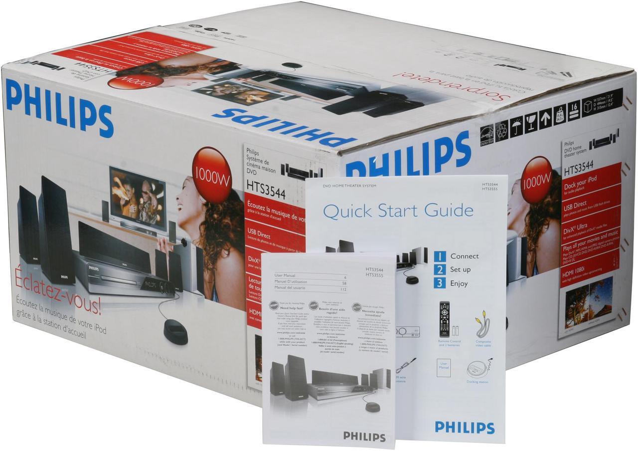 Alt view image 12 of 12 - PHILIPS HTS3544/37 5.1 Channel DVD Home Theater System
