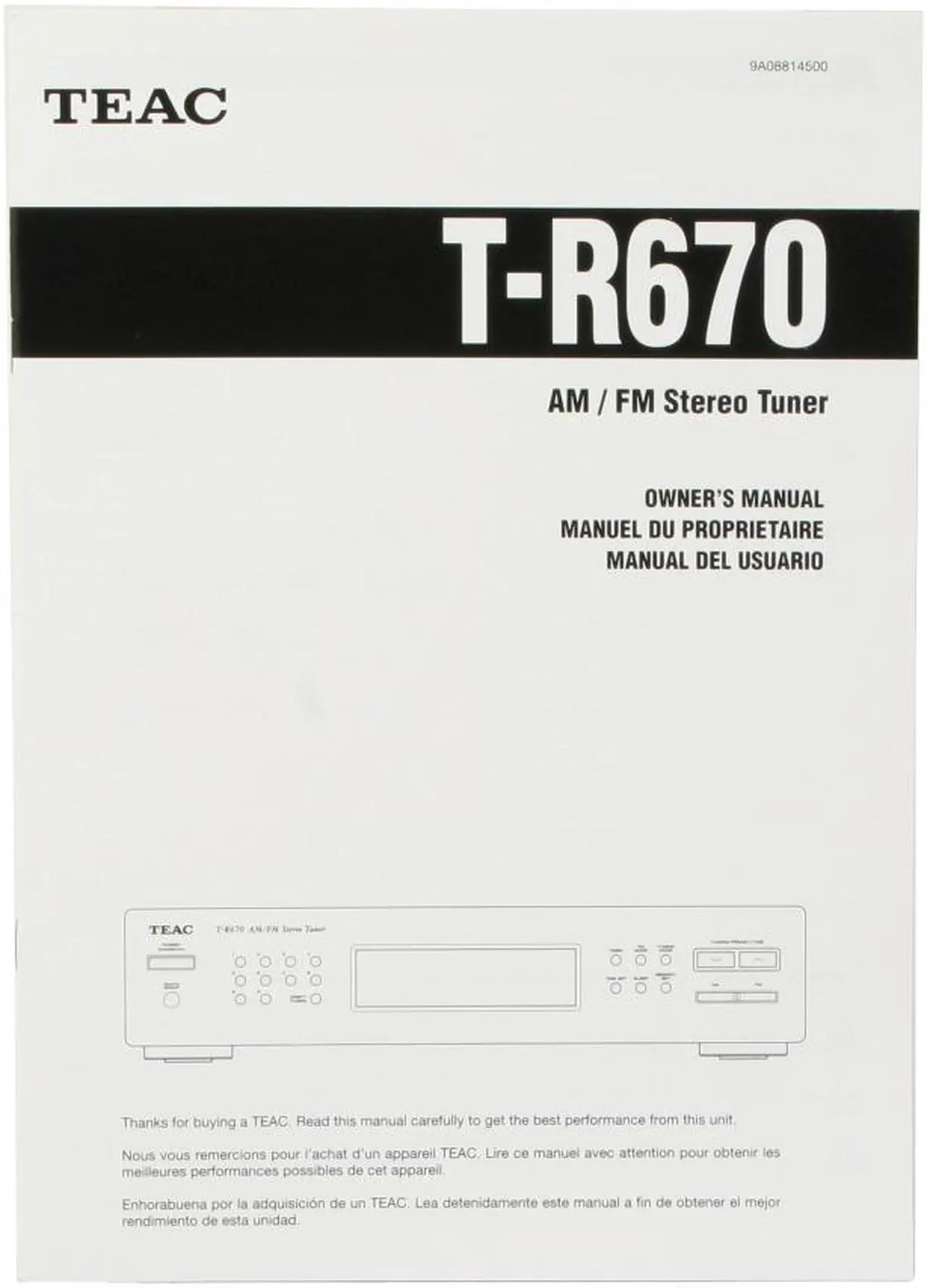 Alt view image 9 of 10 - TEAC TR-670 AM/FM Stereo Tuner