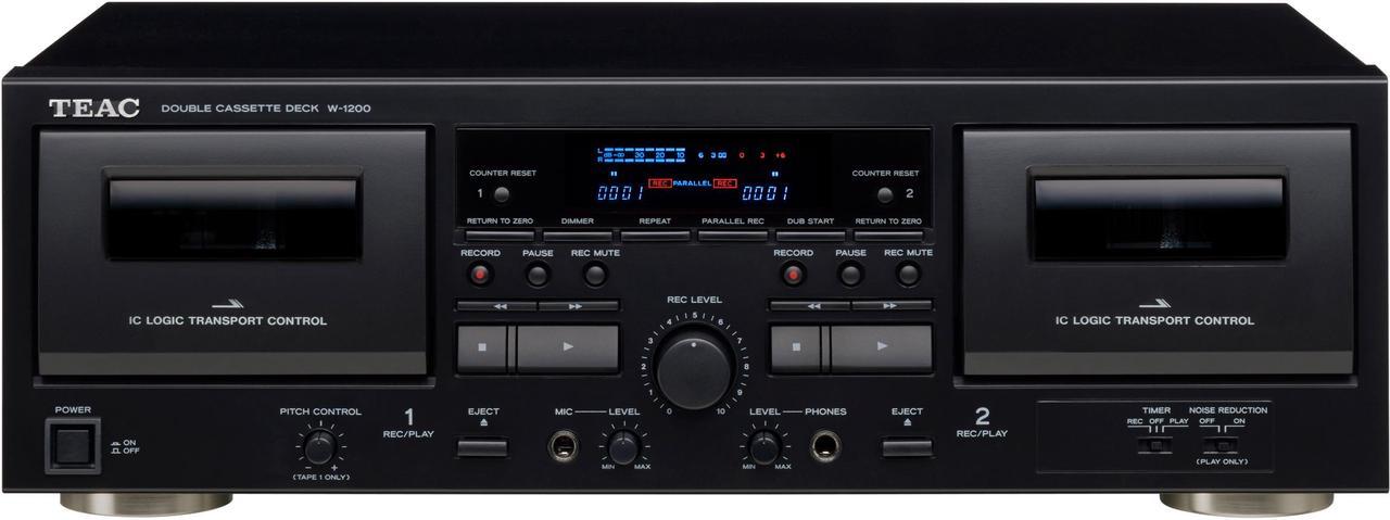 TEAC W-1200-B Double Cassette Deck Player