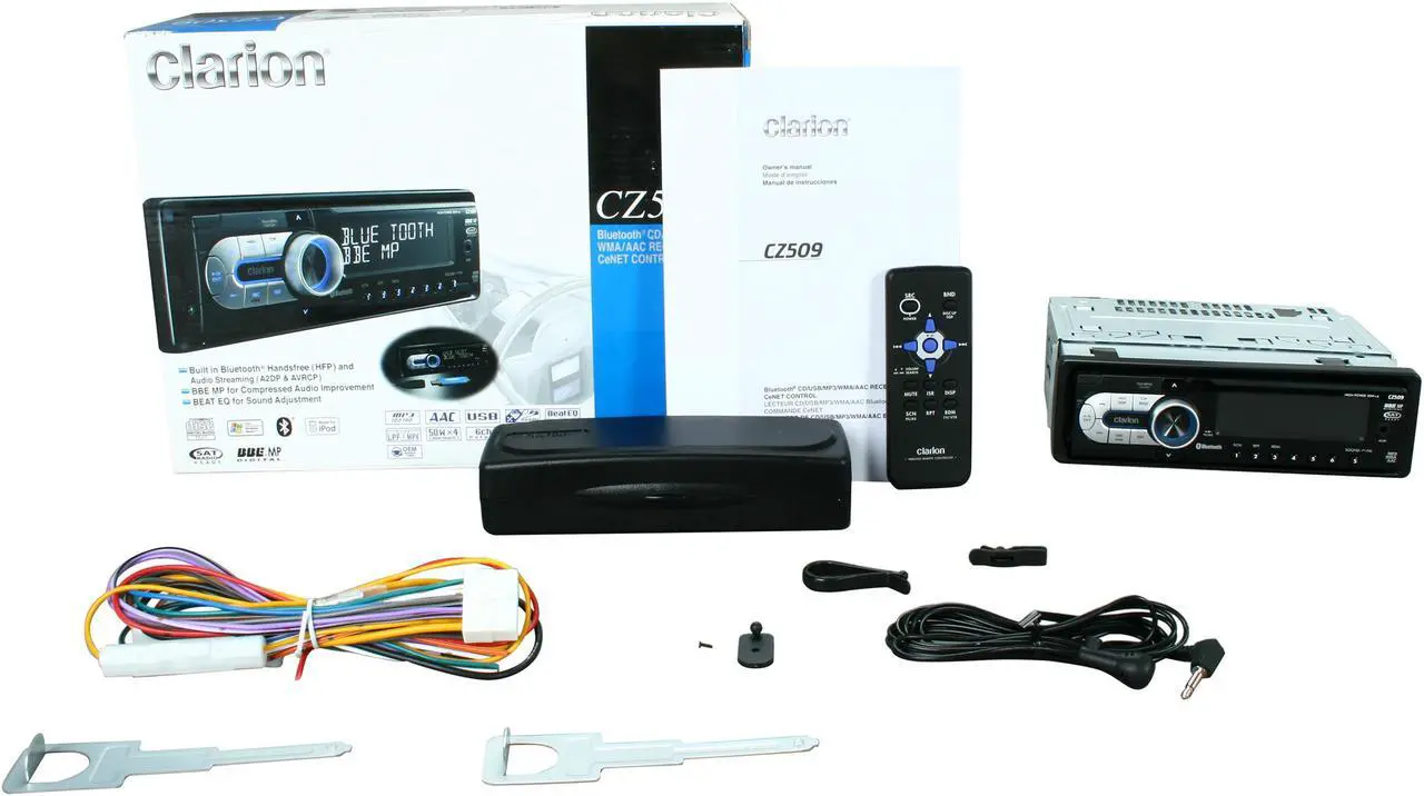 Alt view image 6 of 6 - Clarion Am/Fm CD/MP3 Player with Built-In Bluetooth (CZ509)