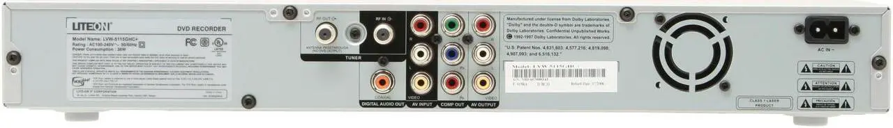 Alt view image 3 of 6 - LITE-ON DVD Recorder LVW-5115GHC+