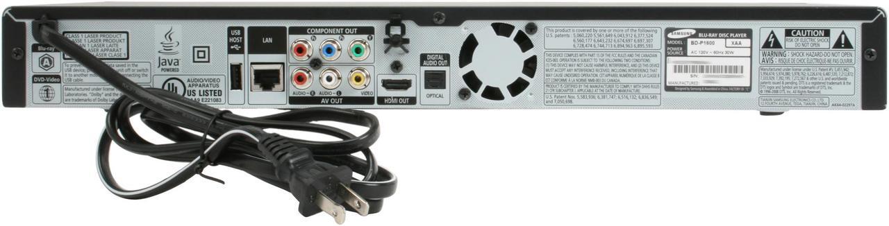 Alt view image 6 of 8 - SAMSUNG Blu-ray Player BD-P1600
