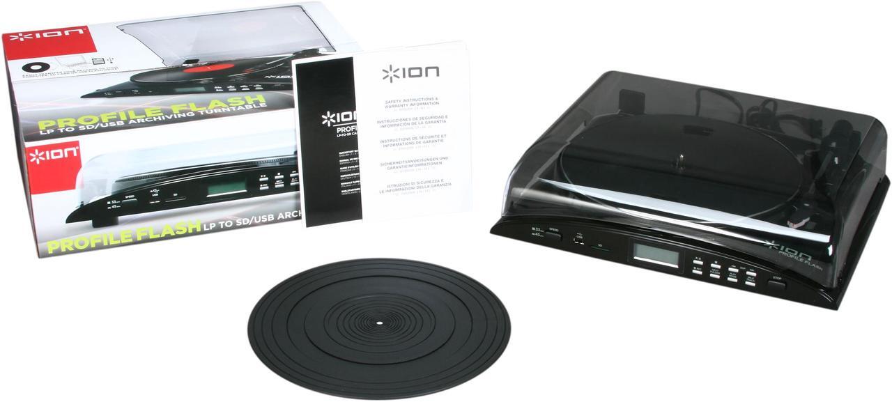 Alt view image 7 of 7 - Ion Audio - Vinyl-to-SD/USB Turntable (PROFILE FLASH)