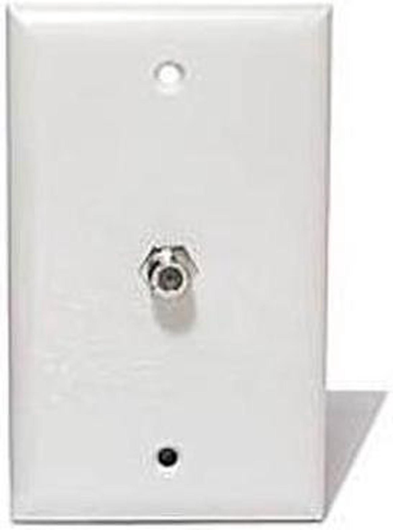 Alt view image 2 of 2 - Steren 200-251WH 1 Socket TV/Phone Faceplate