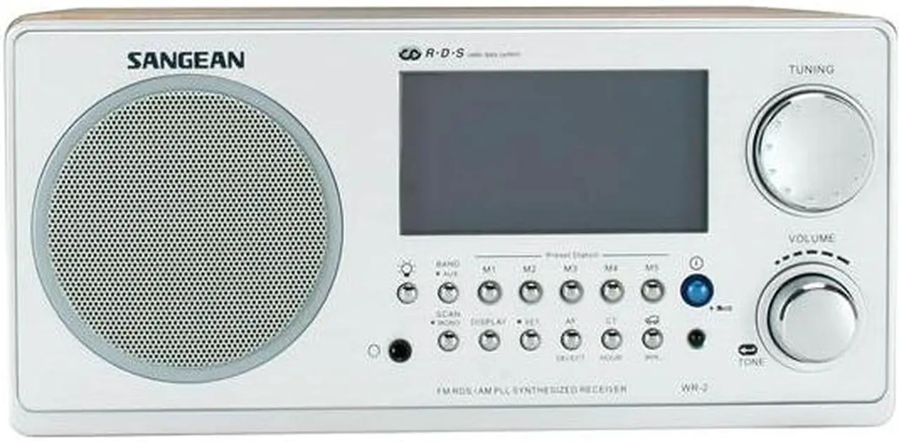 Alt view image 2 of 5 - Sangean Digital AM/FM Walnut Cabinet Table-Top Radio WR-2