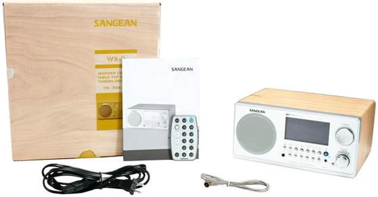 Alt view image 5 of 5 - Sangean Digital AM/FM Walnut Cabinet Table-Top Radio WR-2