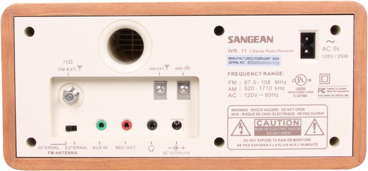 Alt view image 5 of 5 - Sangean FM/AM Wooden Cabinet Radio WR-11