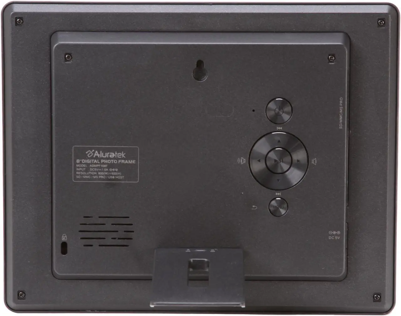Alt view image 5 of 6 - Aluratek ADMPF108F 8" 800 x 600 Digital Photo Frame with 512MB Built-in Memory