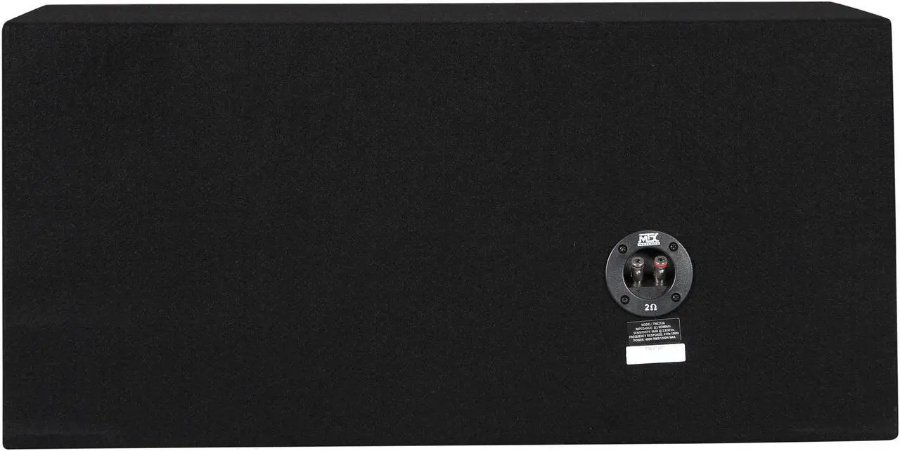 Alt view image 4 of 6 - MTX Audio Terminator Series TNE212D 1,200-Watt Dual 12-Inch Sub Enclosure