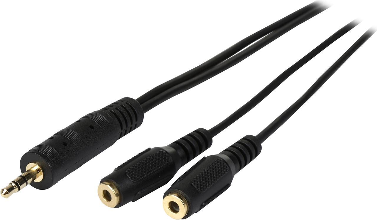 Tripp Lite P313-001 12" Mini Stereo 3.5mm Dubbing Cable Y Adapter Male to Female