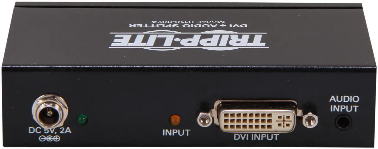 Alt view image 4 of 5 - Tripp Lite B116-002A DVI Single Link Video / Audio Splitter/Booster, 2-Port