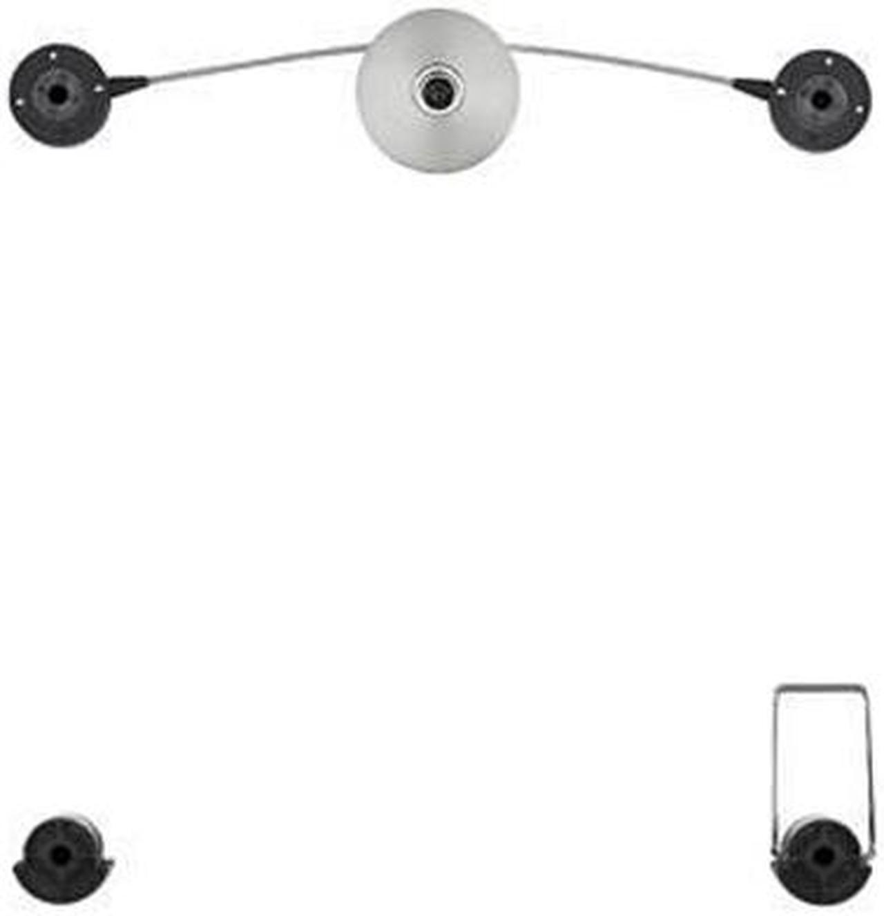 Alt view image 3 of 3 - OmniMount LEDW60 Black 23” – 52” Fixed Medium Suspension System Mount