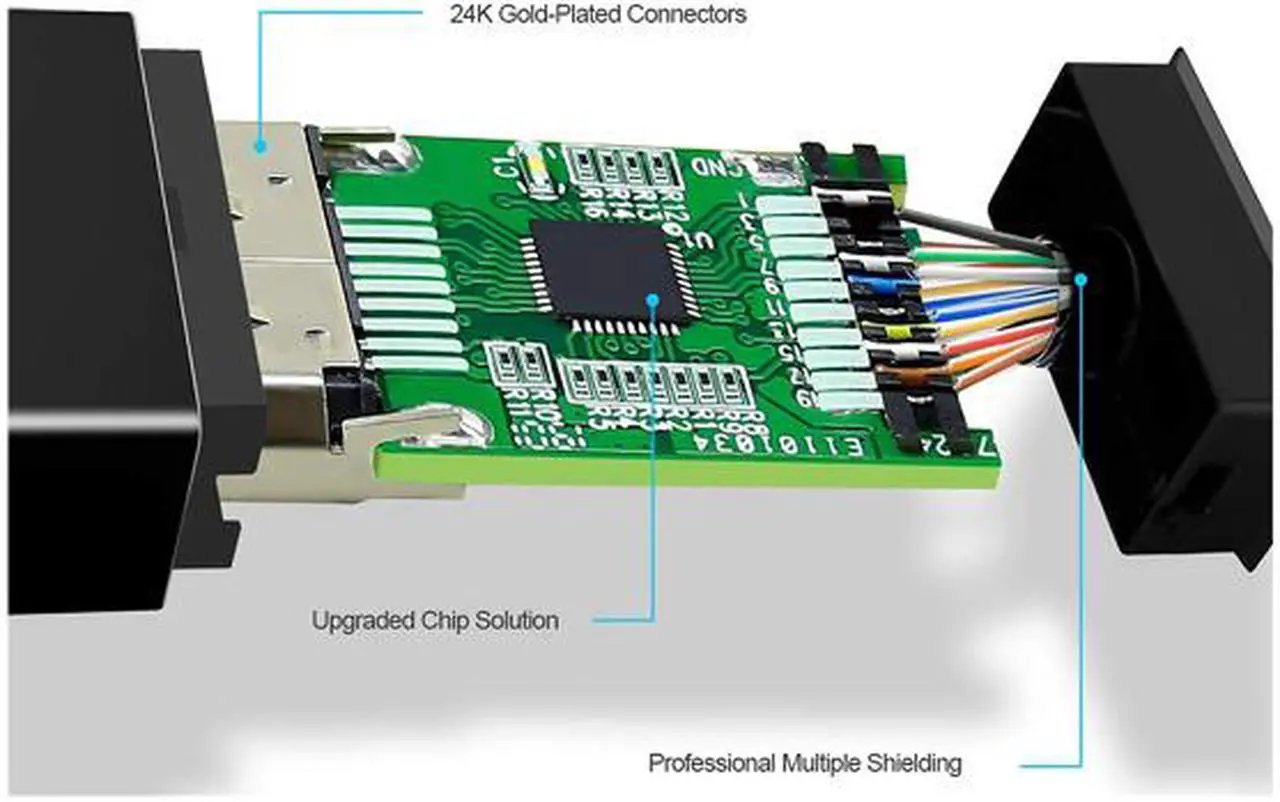 Alt view image 6 of 11 - Omni Gear DP-3-HDMI 3 ft. Black DisplayPort to HDMI Cable Male to Male