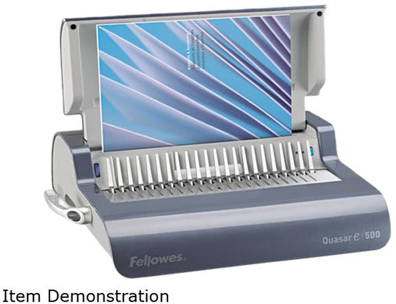 Main image of 5216901 Fellowes Quasar Comb Binding System, 500 Sheets, 16-7/8w x 15-3/8d x 5-1/8h, Gray