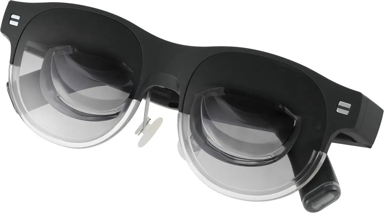 Alt view image 6 of 12 - ASUS AirVision M1 Smart AR Glasses - 100" Micro-OLED Wearable Display, 1100 nits, Multi-Screen, Speakers, USB-C, Magnetic Shade, Designed for ROG Ally/Steam Deck/PC/iPhone 16/15/Android/Mac/Tablet
