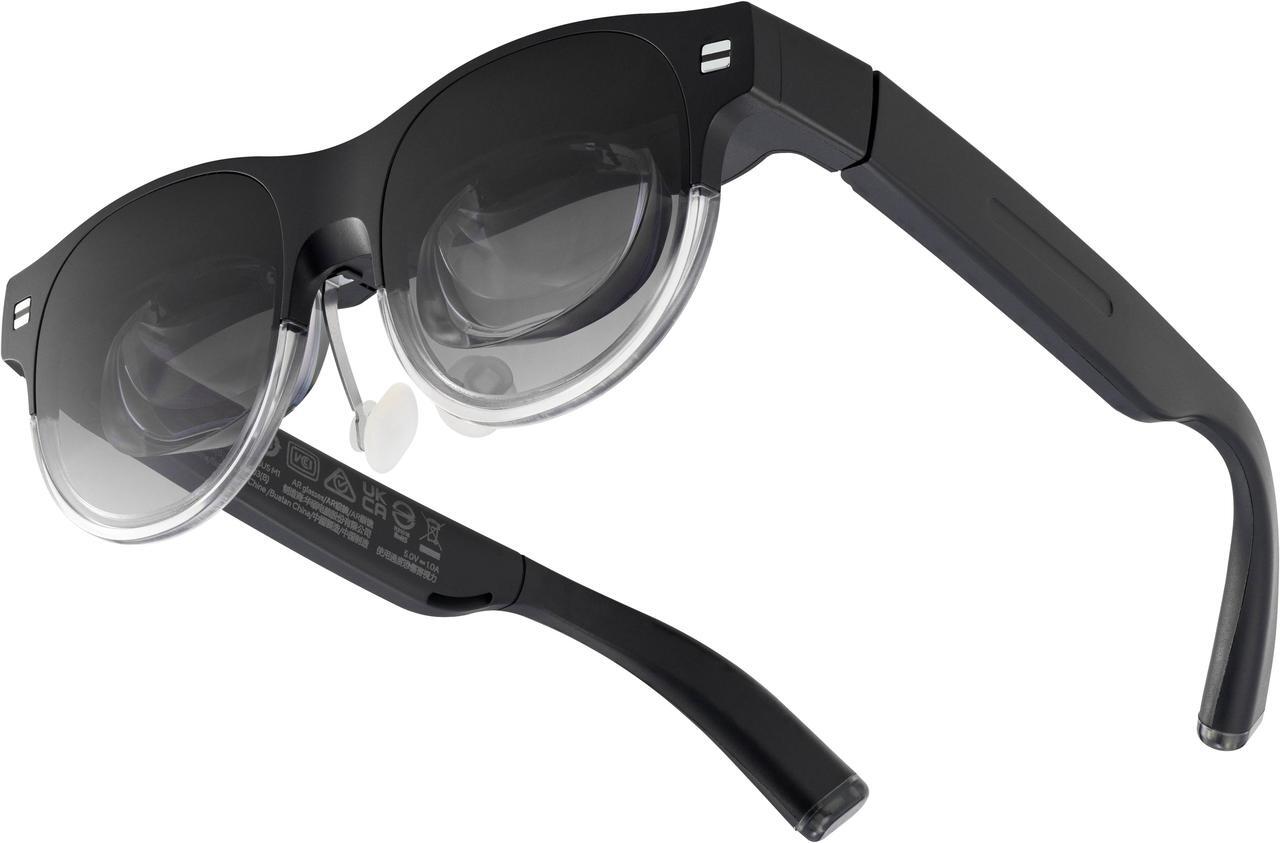 Alt view image 3 of 12 - ASUS AirVision M1 Smart AR Glasses - 100" Micro-OLED Wearable Display, 1100 nits, Multi-Screen, Speakers, USB-C, Magnetic Shade, Designed for ROG Ally/Steam Deck/PC/iPhone 16/15/Android/Mac/Tablet