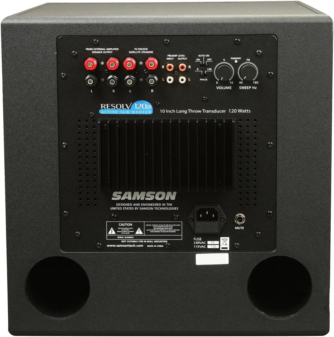 Alt view image 4 of 5 - Samson Resolv 120A 10" 120Watt Active Sub Woofer