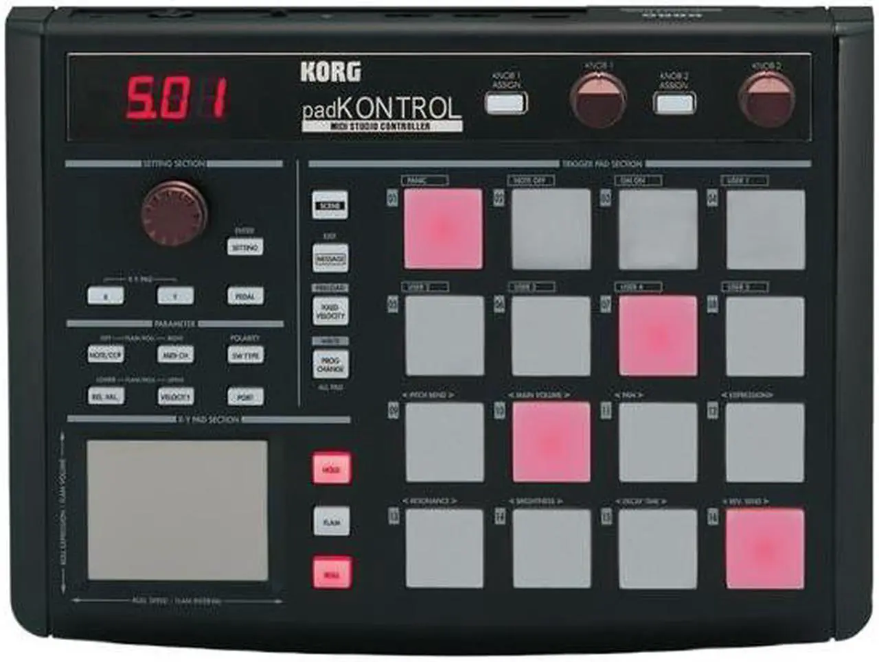 Main image of Korg padKONTROL USB Drum Pad Studio Controller, Black