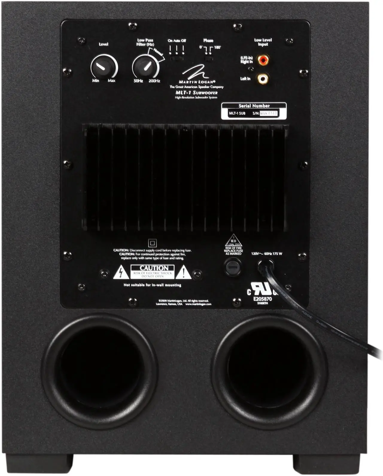 Alt view image 15 of 16 - MartinLogan MLT-1 5.1 CH Home Theater Speaker System Black System
