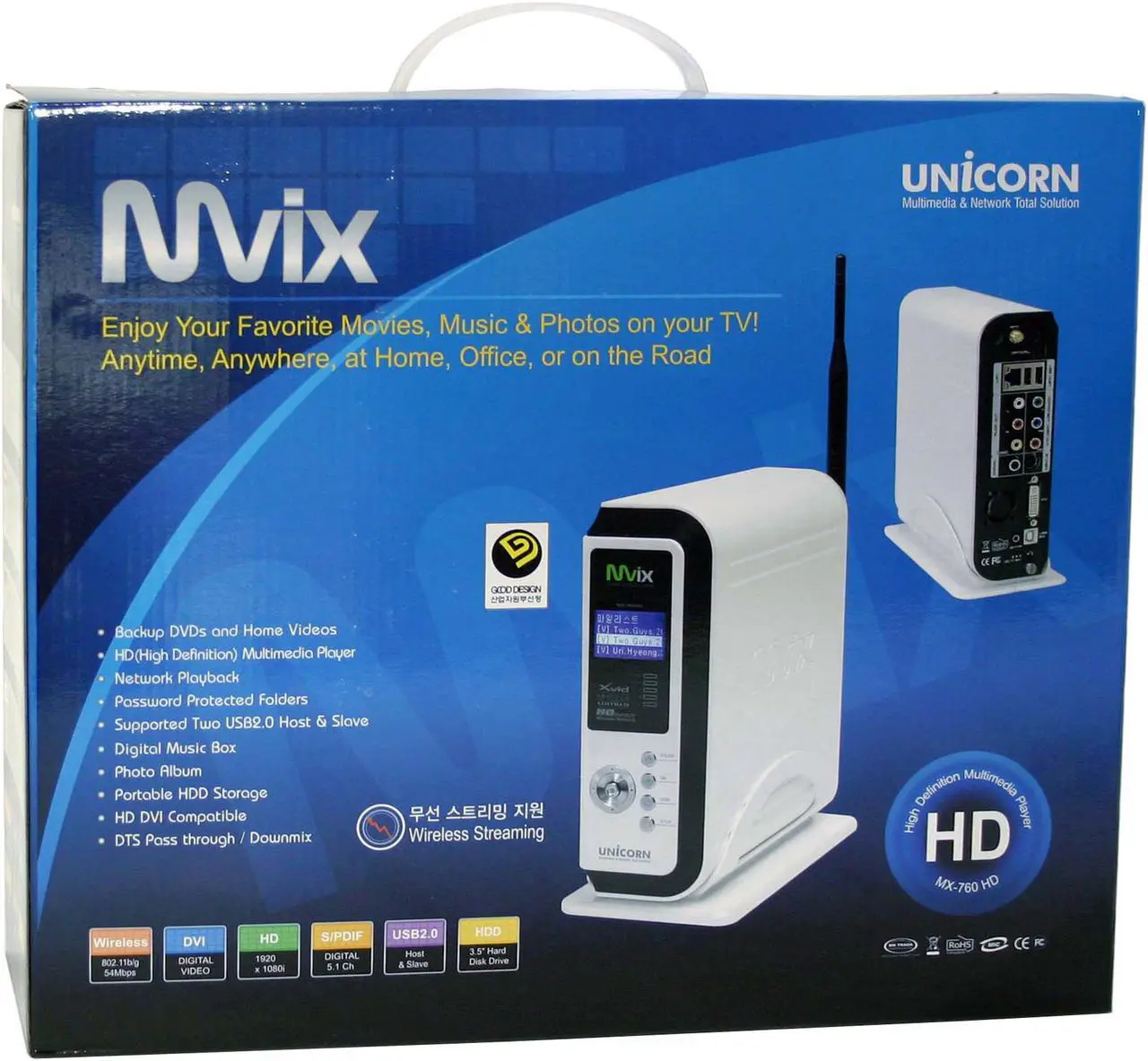 Alt view image 9 of 9 - Mvix MX-760HD Wireless Hi-Definition Media Player