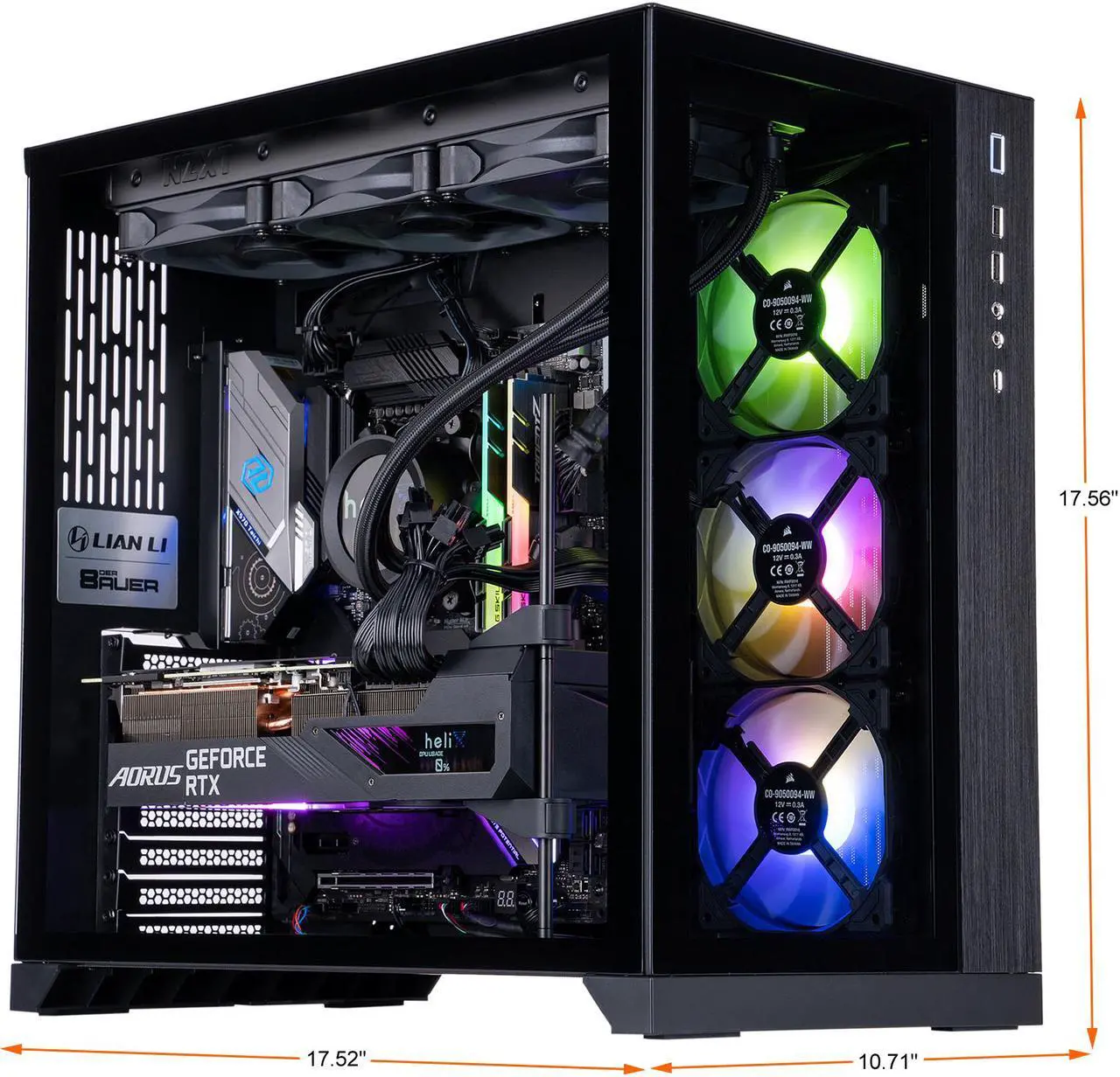 Alt view image 2 of 10 - Helix ADENINE Gaming PC - AMD RYZEN 9 5950X - GIGABYTE AORUS GeForce RTX 3090 XTREME - G.SKILL TridentZ RGB 32GB 3200MHz - 1TB Intel M.2 NVMe SSD - NZXT Kraken Z73A AIO