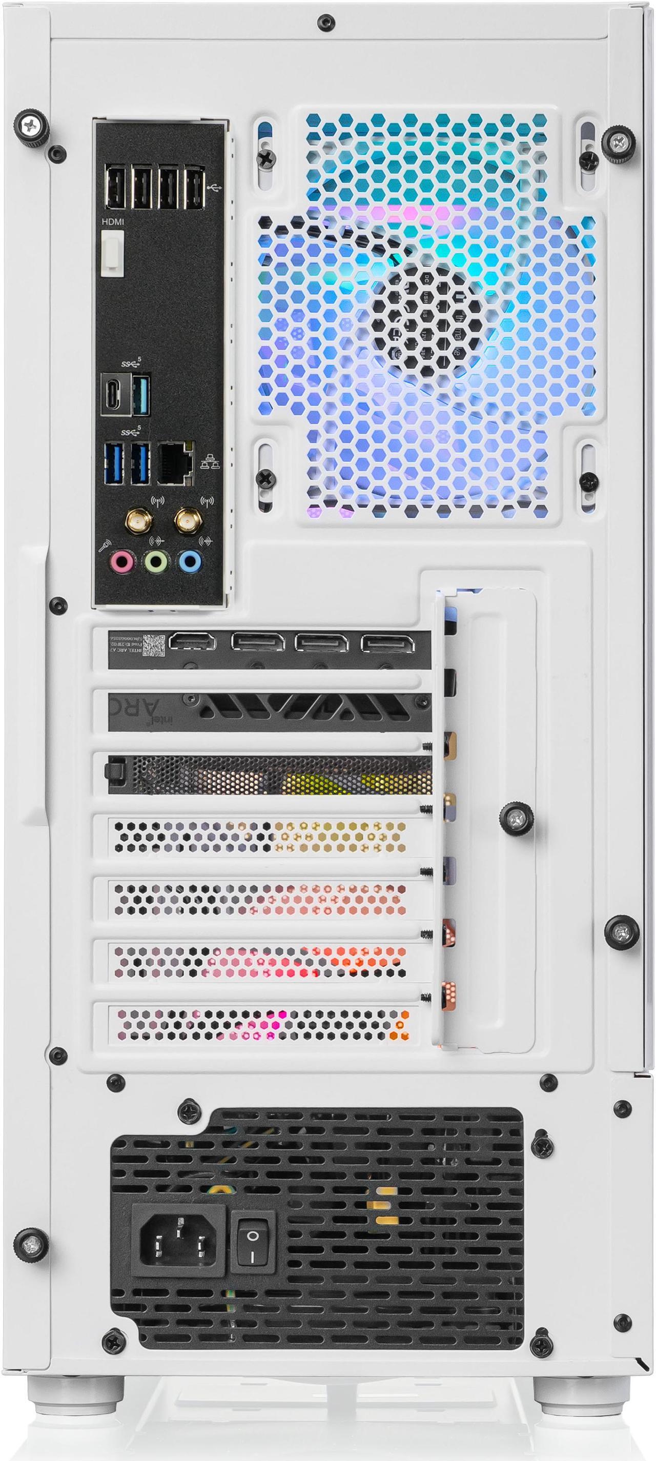 Alt view image 6 of 8 - Thermaltake LCGS Quartz i460 Gaming Desktop (Intel Core i5-14400F, ToughRam 16GB DDR5 5600MT/s RGB Memory, NVIDIA GeForce RTX 4060, 1TB NVMe M.2, Wifi, Windows 11) S2QT-B76H-460-LCS