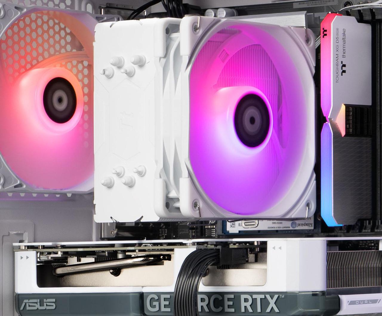 Alt view image 8 of 8 - Thermaltake LCGS Quartz i460 Gaming Desktop (Intel Core i5-14400F, ToughRam 16GB DDR5 5600MT/s RGB Memory, NVIDIA GeForce RTX 4060, 1TB NVMe M.2, Wifi, Windows 11) S2QT-B76H-460-LCS