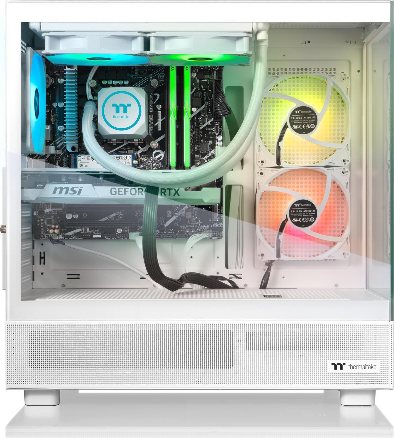 Alt view image 5 of 8 - Thermaltake LCGS Vista i47TS Gaming Desktop (Intel Core i7-14700KF, ToughRam 32GB DDR5 5600MT/s RGB Memory, NVIDIA GeForce RTX 4070 Ti Super, 2TB NVMe M.2, Wifi, Windows 11) V27S-B760-7TS-LCS