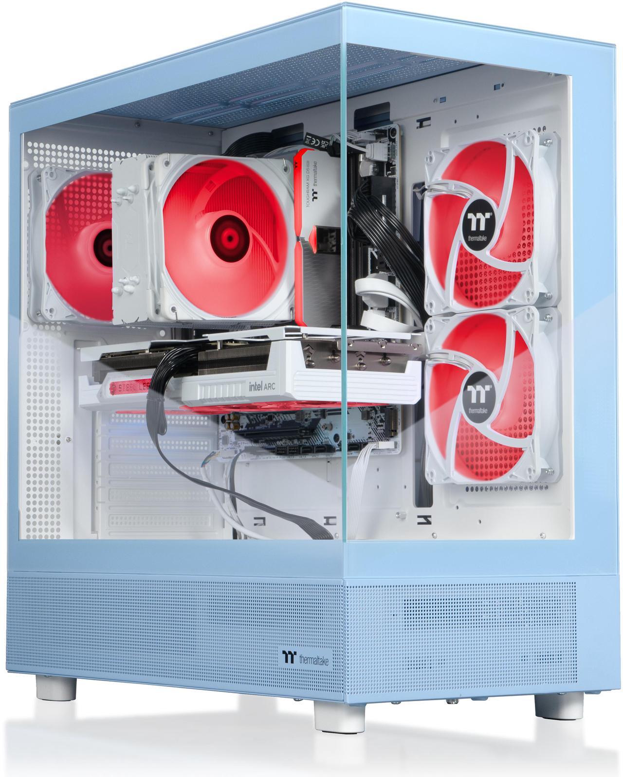 Alt view image 2 of 15 - Thermaltake Gaming Desktop PC V27H-B76K-B58-LCS Intel Core i5-14400F 16GB DDR5 1TB SSD Intel Arc B580 Windows 11 Home