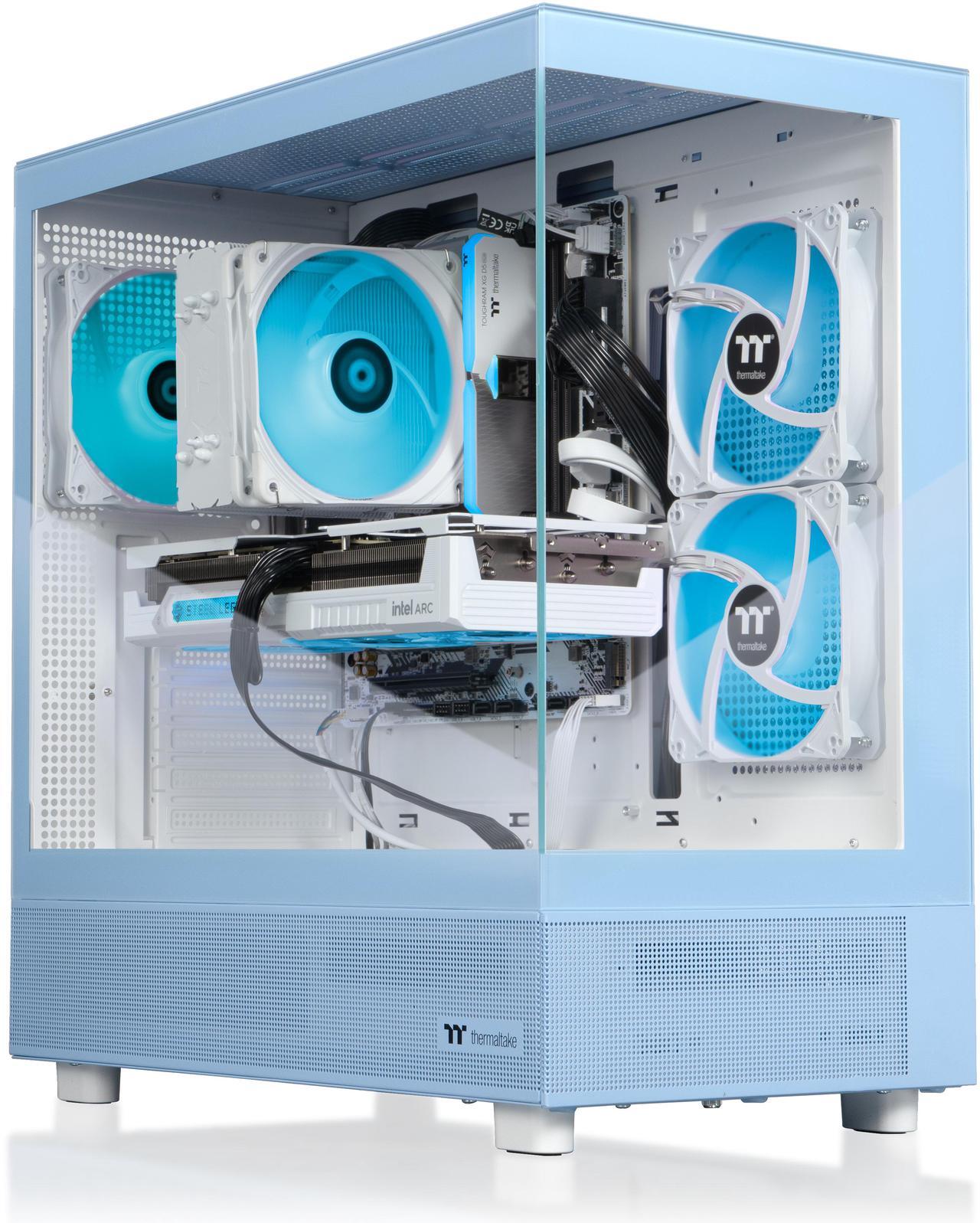 Alt view image 4 of 15 - Thermaltake Gaming Desktop PC V27H-B76K-B58-LCS Intel Core i5-14400F 16GB DDR5 1TB SSD Intel Arc B580 Windows 11 Home