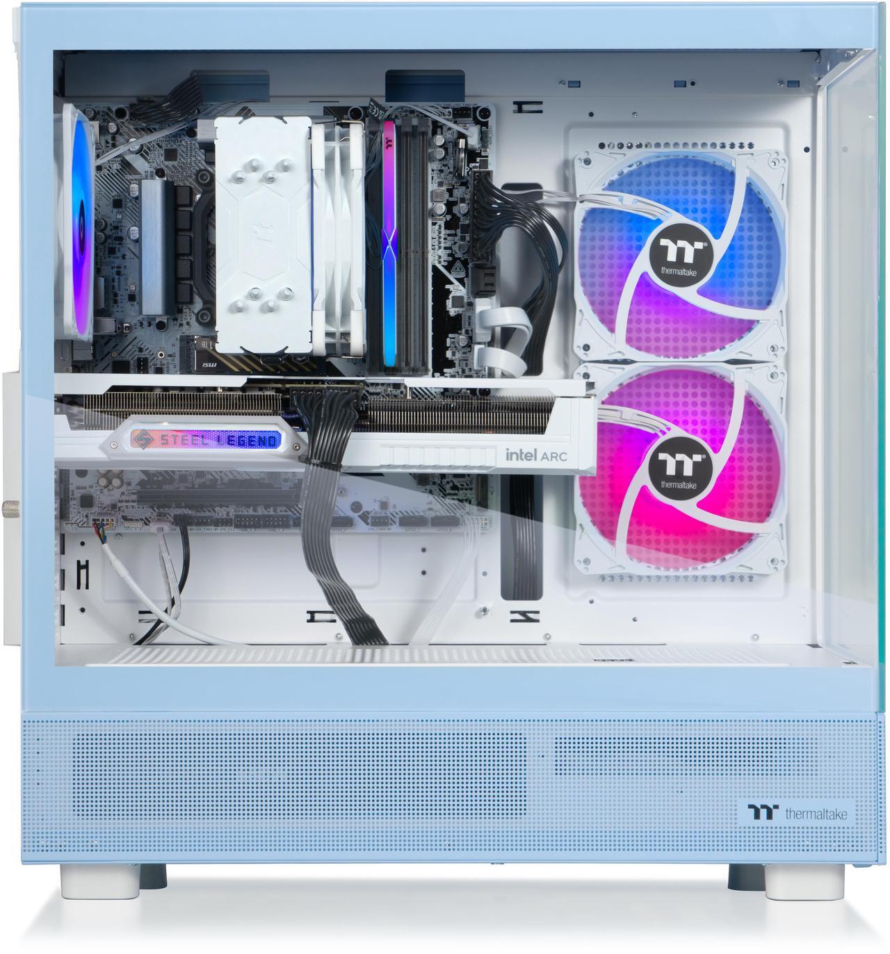 Alt view image 5 of 15 - Thermaltake Gaming Desktop PC V27H-B76K-B58-LCS Intel Core i5-14400F 16GB DDR5 1TB SSD Intel Arc B580 Windows 11 Home