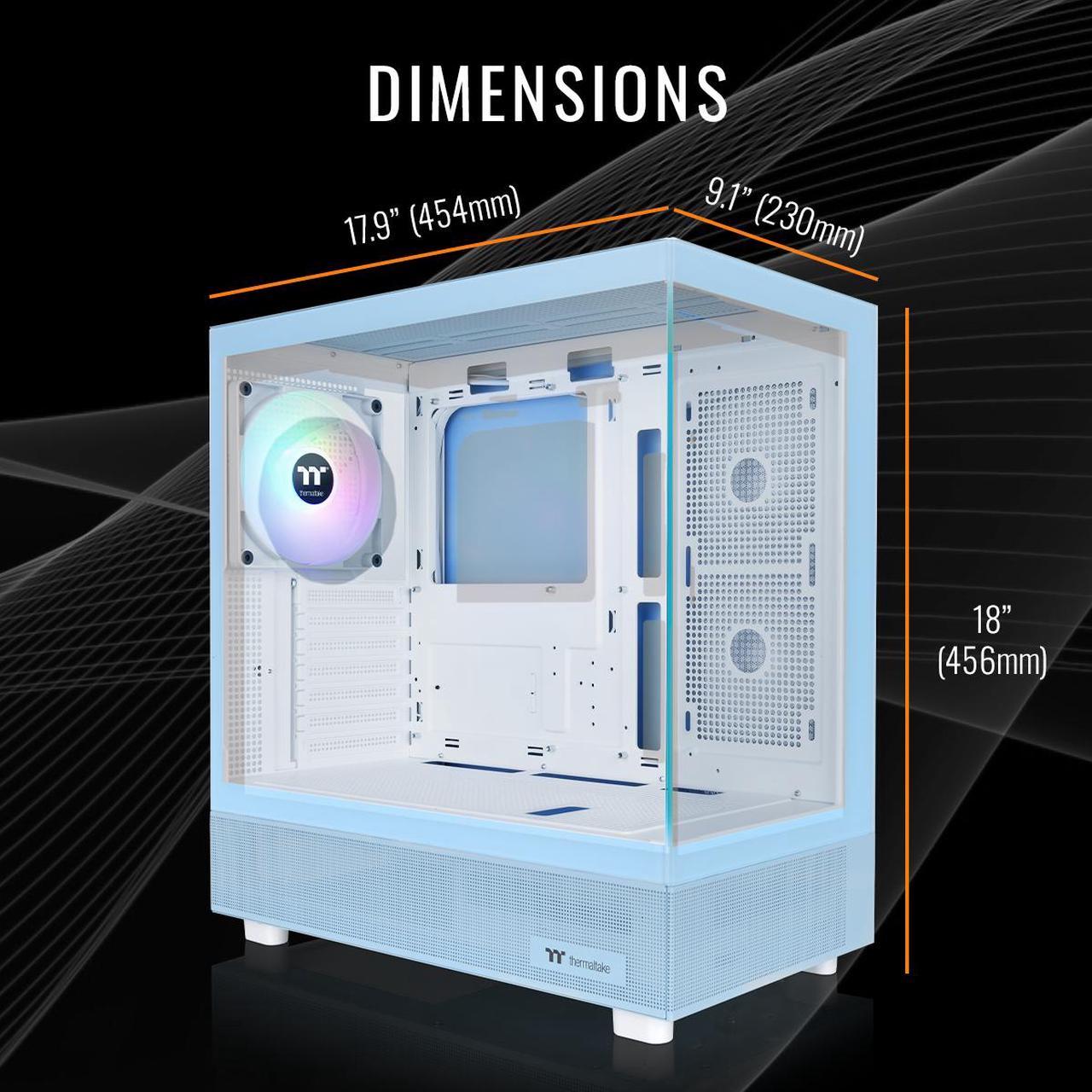 Alt view image 13 of 15 - Thermaltake Gaming Desktop PC V27H-B76K-B58-LCS Intel Core i5-14400F 16GB DDR5 1TB SSD Intel Arc B580 Windows 11 Home