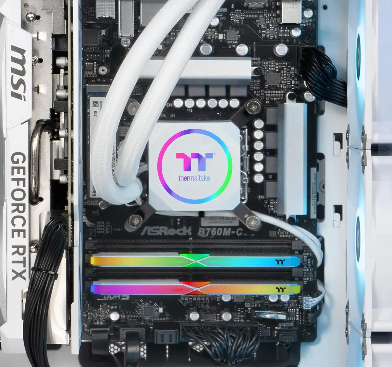 Alt view image 6 of 6 - Thermaltake LCGS Reactor 7870TH Gaming Desktop (AMD Ryzen 7 7800X3D, 32GB 6400MT/s DDR5 RGB Memory, NVIDIA GeForce RTX 5070 Ti, 2TB NVMe M.2, WiFi, Windows 11) T3HB-B850-57T-LCS