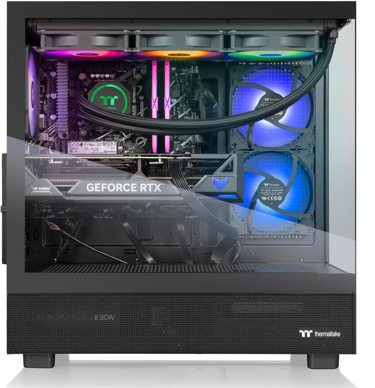 Alt view image 4 of 9 - Thermaltake Gaming Desktop PC V27B-B850-97X-LCS AMD Ryzen 7 9800X3D 32GB DDR5 2TB SSD AMD Radeon RX 9070 XT Windows 11 Home