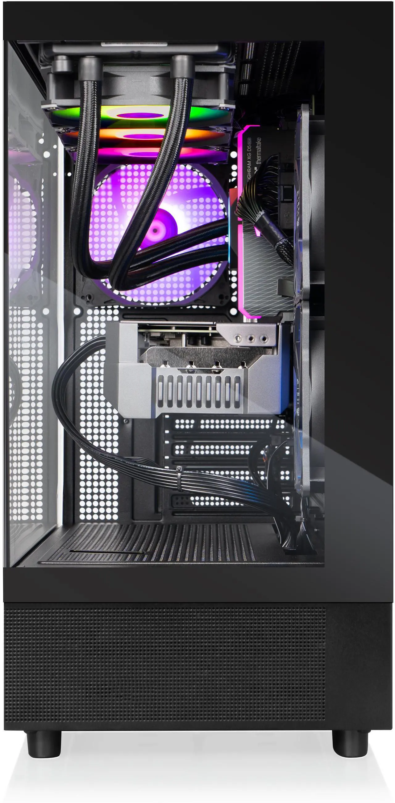 Alt view image 6 of 9 - Thermaltake Gaming Desktop PC V27B-B850-97X-LCS AMD Ryzen 7 9800X3D 32GB DDR5 2TB SSD AMD Radeon RX 9070 XT Windows 11 Home