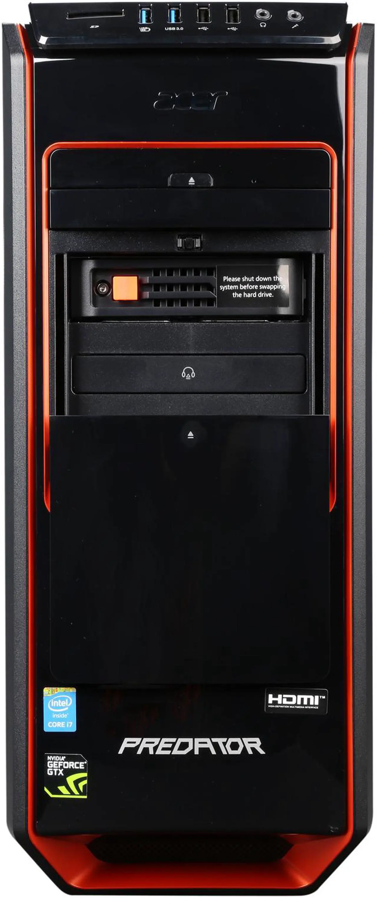Alt view image 2 of 9 - Acer Desktop PC Predator AG3-605-UR2F Intel Core i7-4790 8GB DDR3 2TB HDD NVIDIA GeForce GTX 760 1.5 GB Windows 8.1