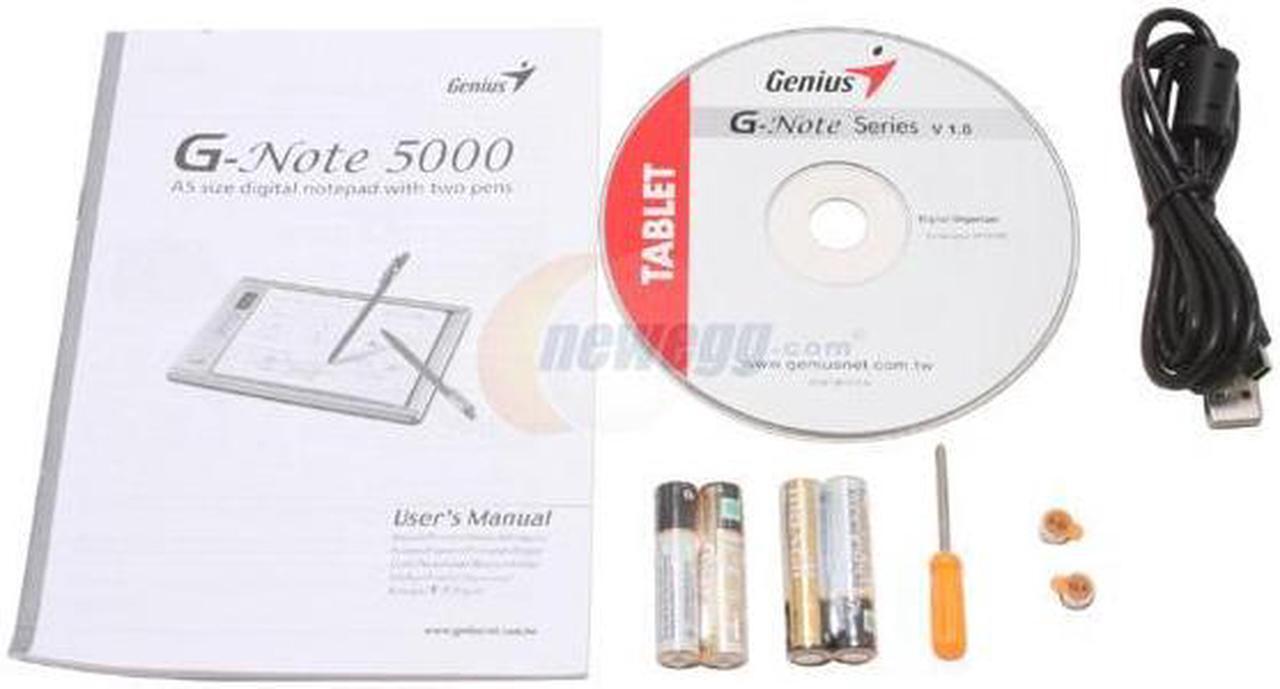 Alt view image 3 of 4 - Genius G-Note 5000 5.94" x 8.22" Active Area USB A5 size digital notepad with two pens