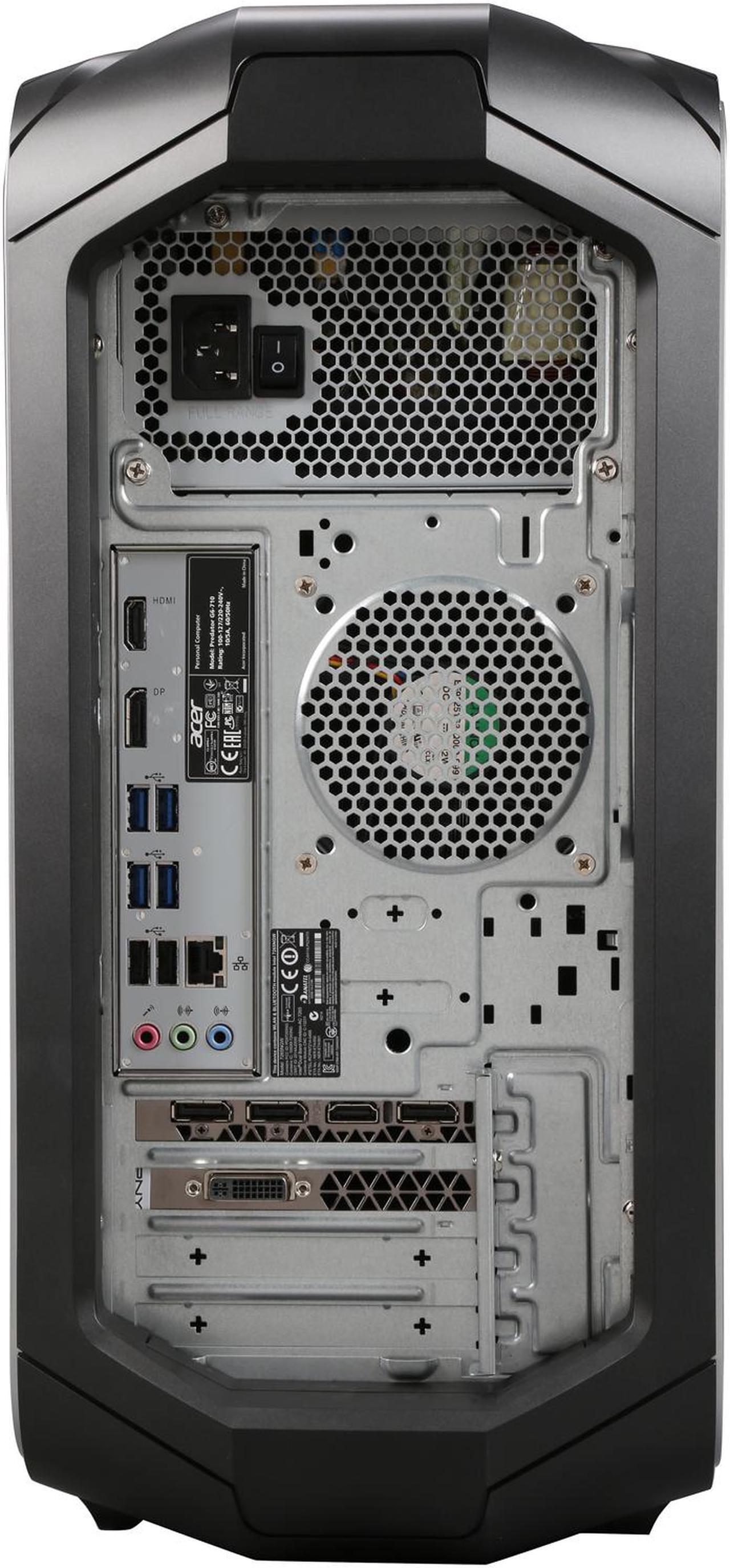 Alt view image 5 of 6 - Acer Desktop Computer Predator G6 AG6-710-70002 Intel Core i7-6700K 16GB DDR4 2TB HDD 256GB SSD NVIDIA GeForce GTX 980 4 GB Windows 10 Home 64-bit