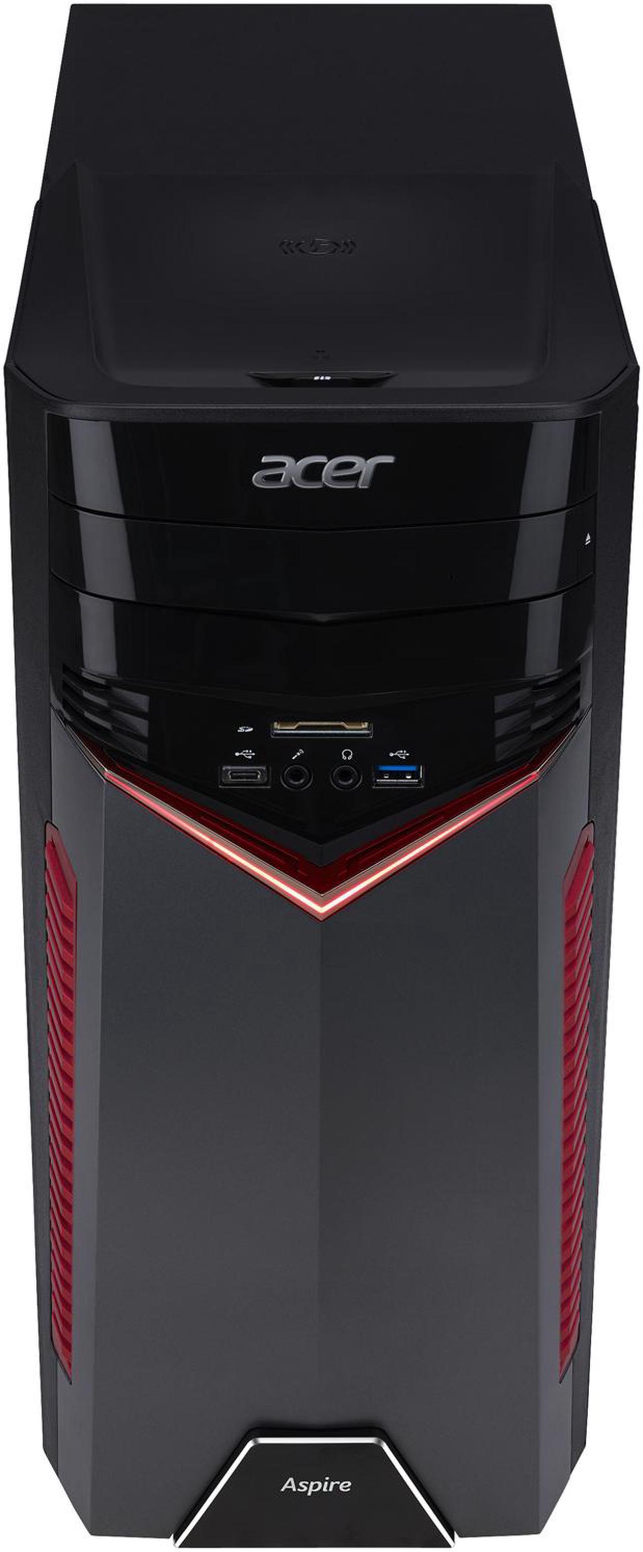 Alt view image 4 of 6 - Acer Desktop Computer Aspire GX-281-UR16 AMD Ryzen 5 1400 8GB DDR4 1TB HDD 256GB SSD GeForce GTX 1050 Ti Windows 10 Home 64-Bit