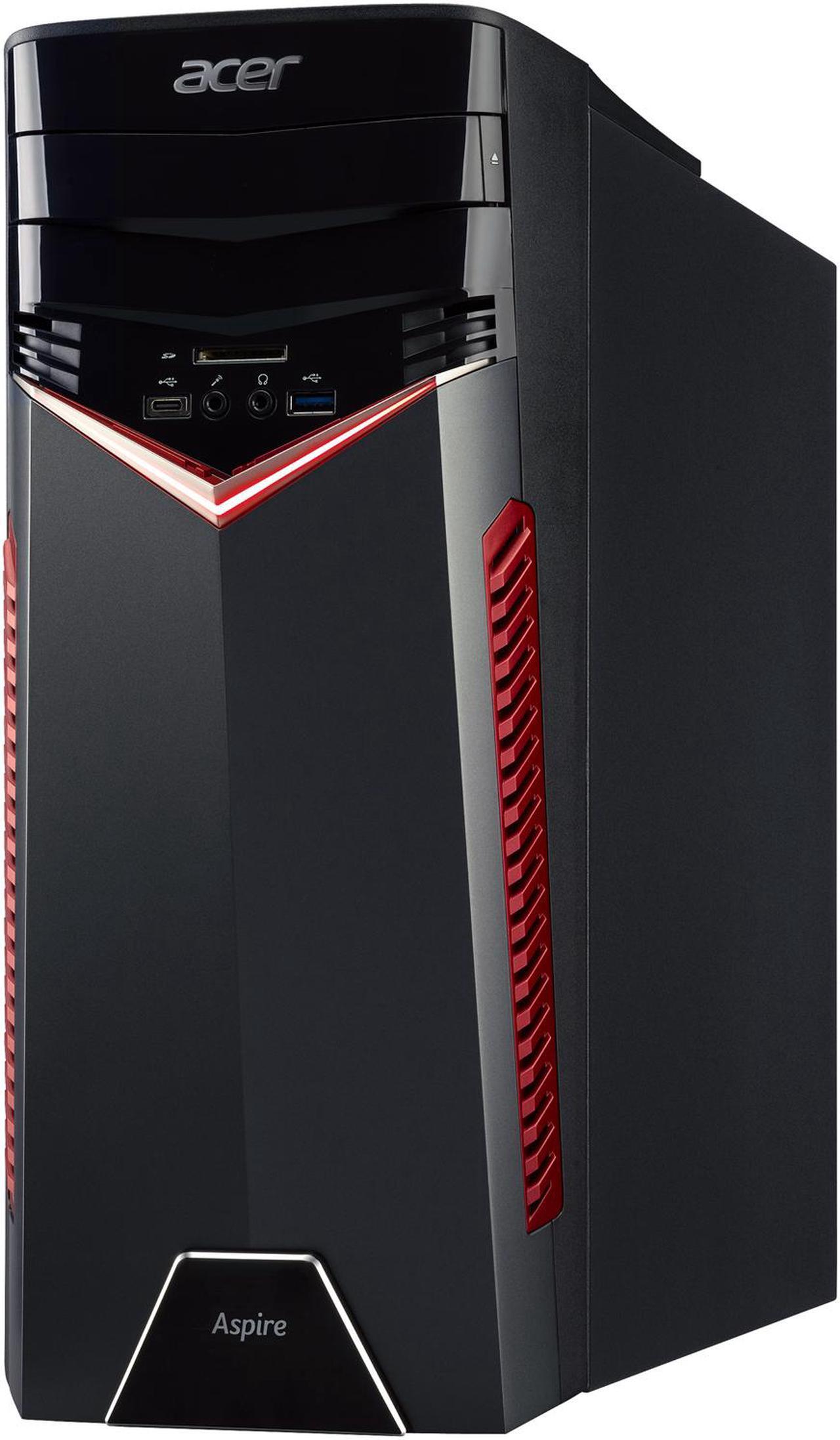 Alt view image 3 of 6 - Acer Desktop Computer Aspire GX-281-UR16 AMD Ryzen 5 1400 8GB DDR4 1TB HDD 256GB SSD GeForce GTX 1050 Ti Windows 10 Home 64-Bit