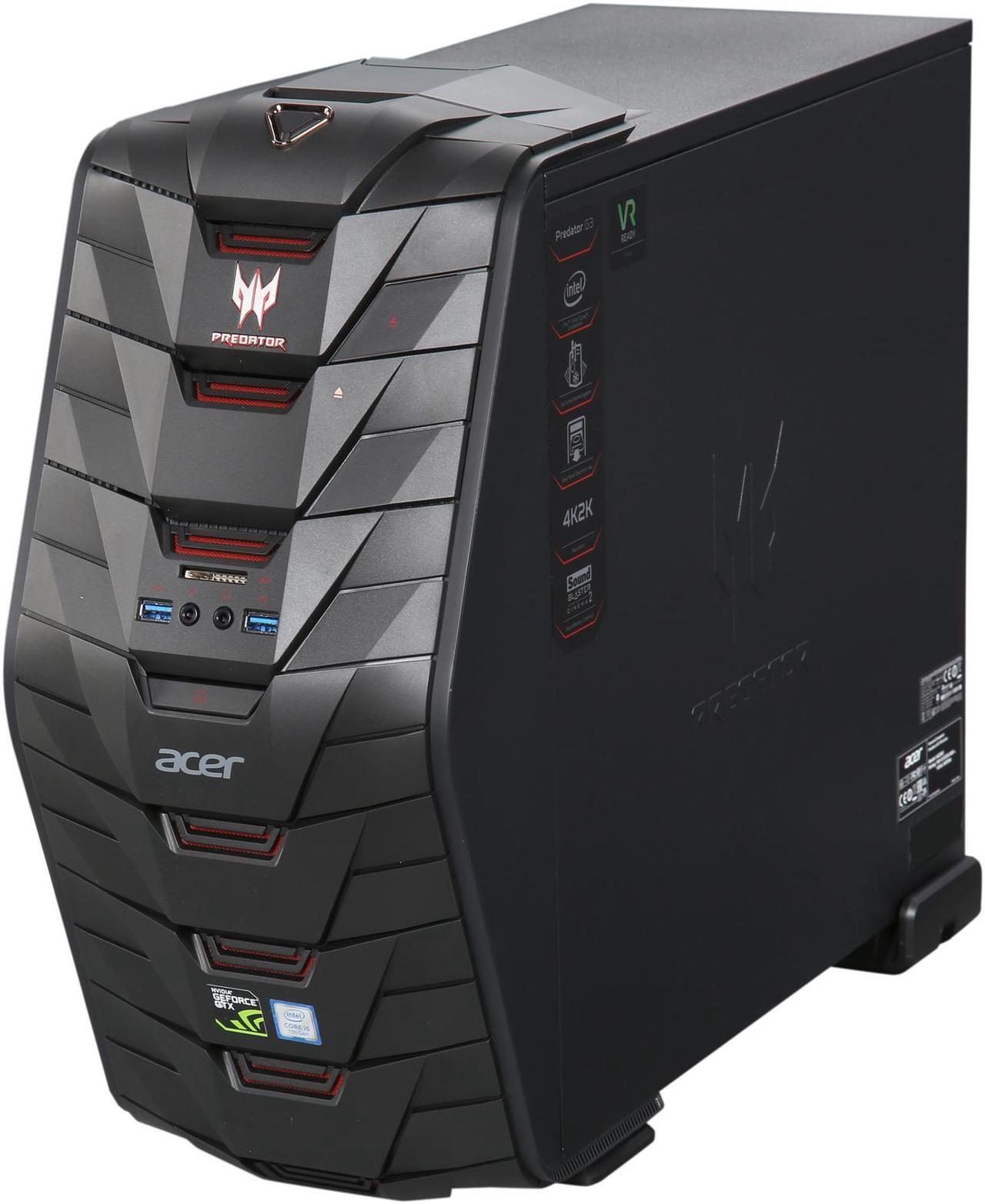 Alt view image 4 of 9 - Acer Desktop PC Predator G3-710-UR11 Intel Core i5-7400 12GB DDR4 1TB HDD 128 GB M.2 SSD GeForce GTX 1060 Windows 10 Home 64-Bit