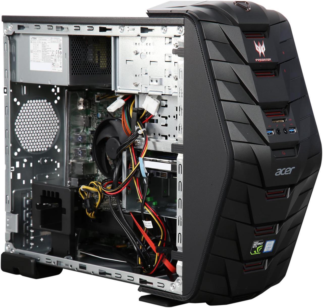 Alt view image 8 of 9 - Acer Desktop PC Predator G3-710-UR11 Intel Core i5-7400 12GB DDR4 1TB HDD 128 GB M.2 SSD GeForce GTX 1060 Windows 10 Home 64-Bit
