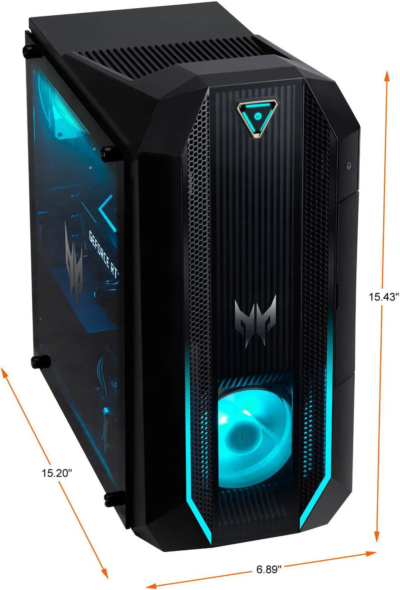 Alt view image 11 of 15 - Acer Predator Orion 3000 - Intel Core i7-10700 - 16 GB DDR4 - 1 TB HDD - 512 GB SSD - GeForce RTX 2060 SUPER - Windows 10 Home - Gaming Desktop (PO3-620-UR14)