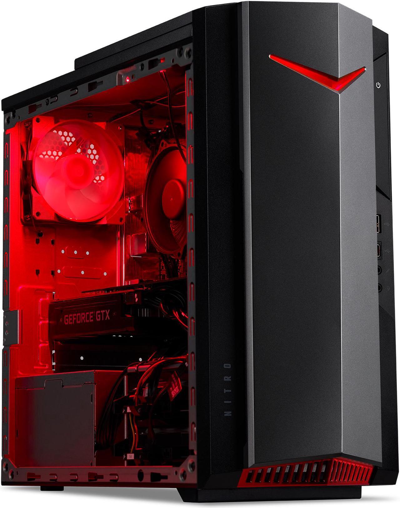 Alt view image 5 of 9 - Acer Nitro 50 - Intel Core i5-10400F - GeForce GTX 1660 SUPER - 8 GB DDR4 - 512 GB SSD - Windows 10 Home - Gaming Desktop (N50-610-UR15)
