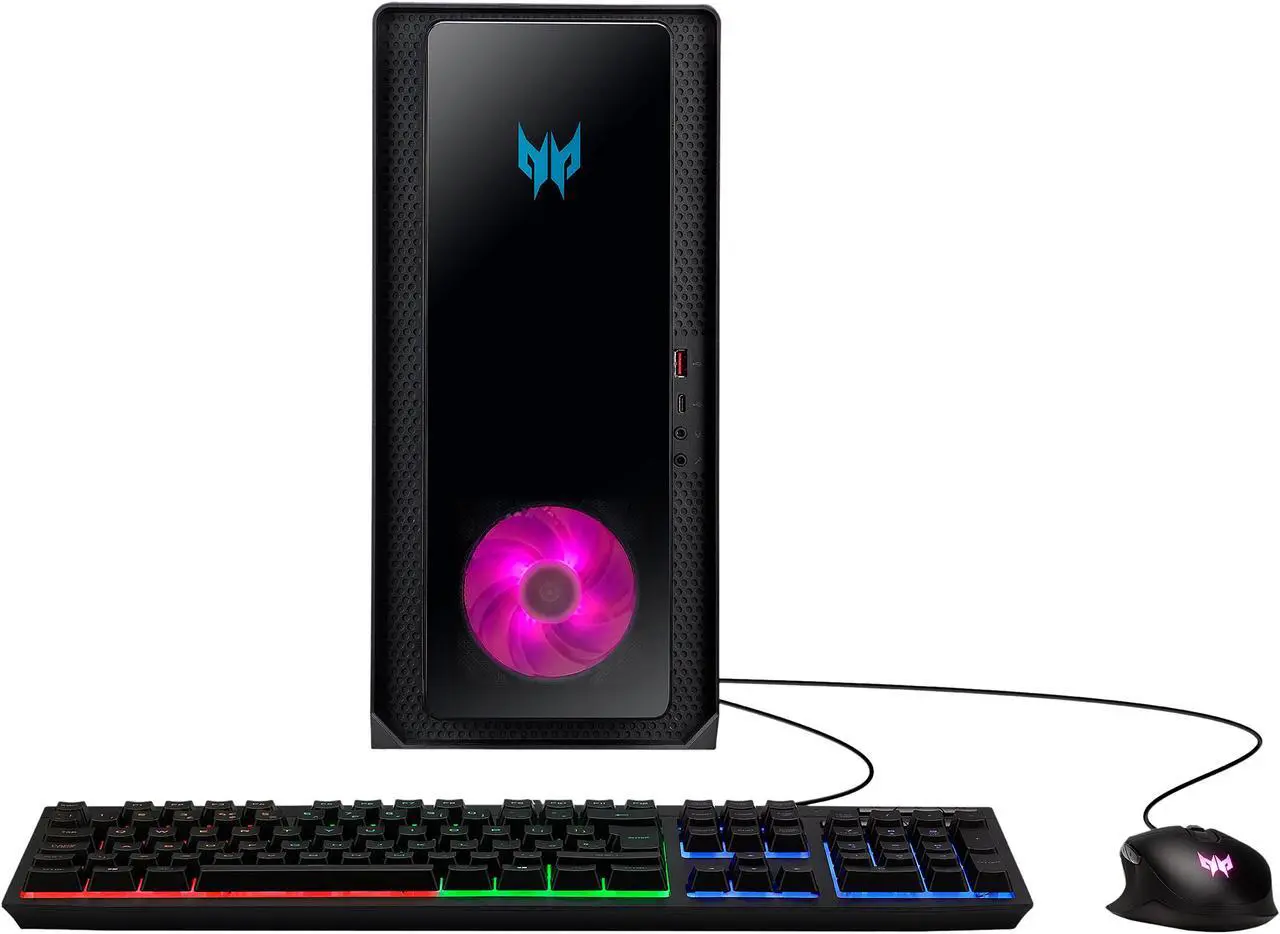 Main image of Acer Gaming Desktop Predator Orion 3000 PO3-640-UR12 Intel Core i7-12700F 16GB DDR4 1TB HDD 1TB PCIe SSD GeForce RTX 3070 Windows 11 Home