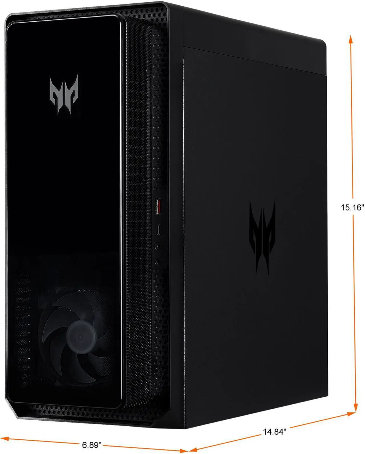 Alt view image 7 of 14 - Acer Gaming Desktop Predator Orion 3000 PO3-640-UR12 Intel Core i7-12700F 16GB DDR4 1TB HDD 1TB PCIe SSD GeForce RTX 3070 Windows 11 Home