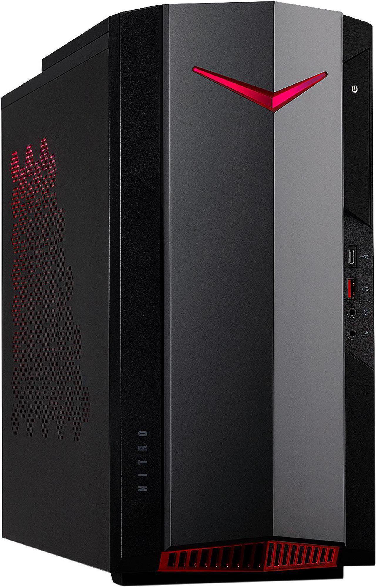 Acer Gaming Desktop Nitro 50 N50-640-UR13 Intel Core i5-12400F 16GB DDR4 1TB HDD 512 GB PCIe SSD GeForce RTX 3050 Windows 11 Home 64-bit