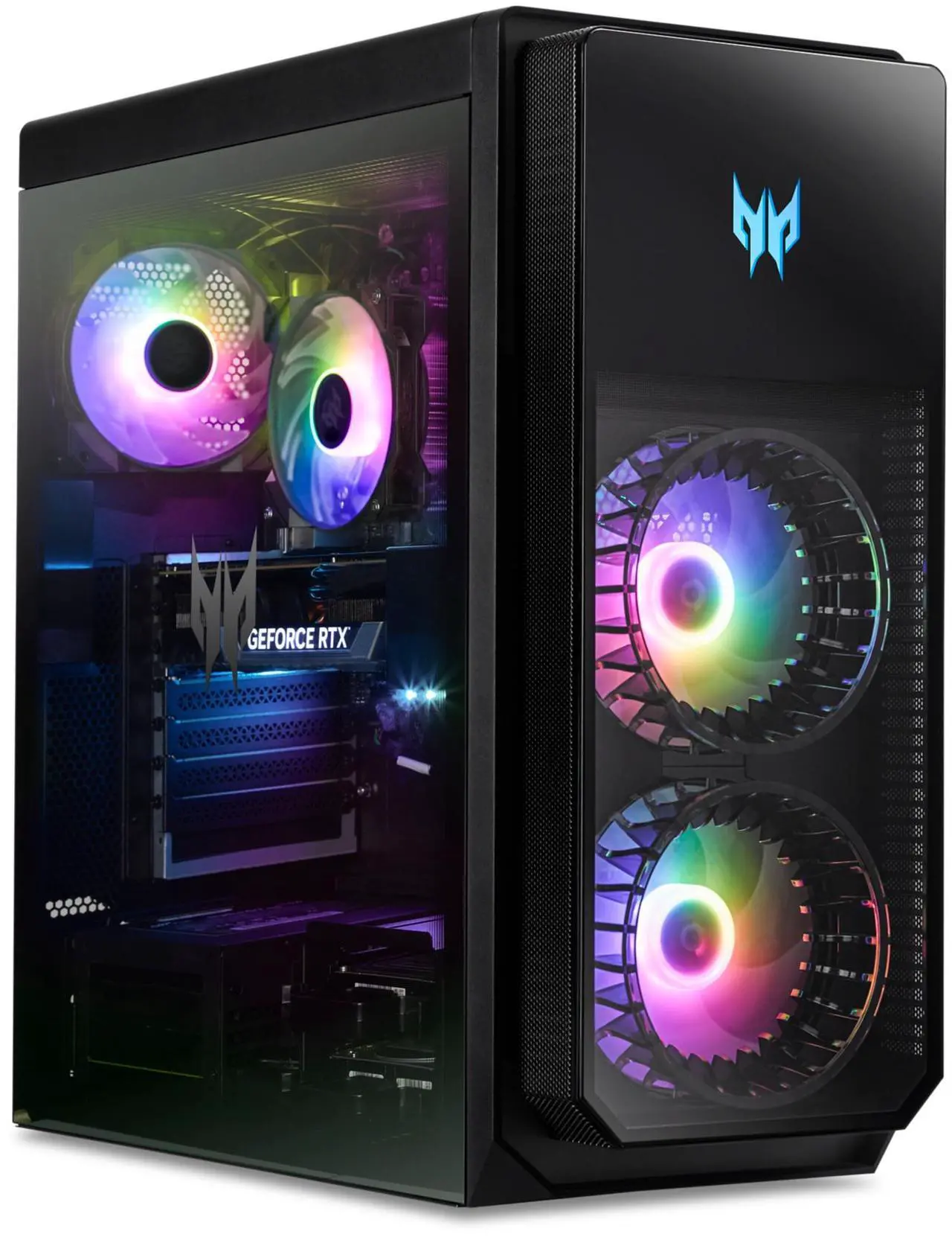Alt view image 4 of 16 - Acer Gaming Desktop PC Predator Orion 5000 PO5-650-UR13 Intel Core i7-13700F 16GB DDR5 2TB HDD 1TB PCIe SSD GeForce RTX 4080 Windows 11 Home